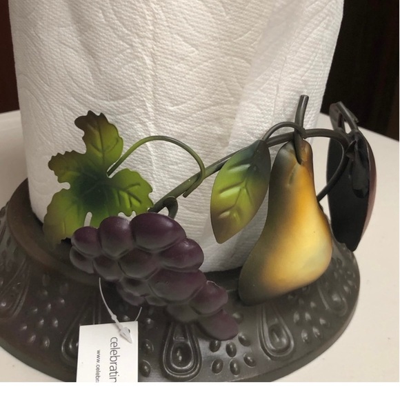 Sonoma Villa® Home Decor – Celebrating Home Direct Sonoma Villa Hammered Fruits Paper Towel Holder
